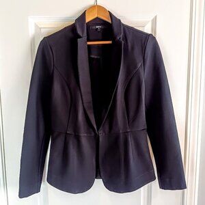 Quince Black Ultra Stretch Ponte Knit Blazer